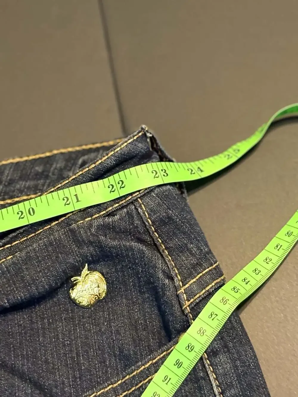 Apple Bottoms Women's Dark Wash Bootcut Jeans with Embroidered Apple Pockets